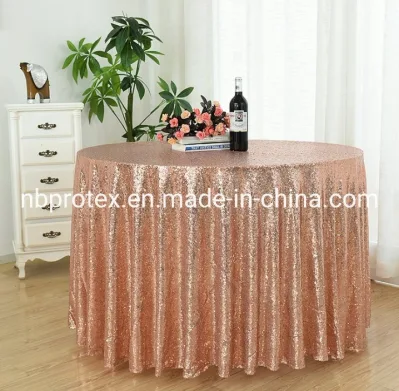 Nova toalha de mesa bordada de lantejoulas para banquete de casamento