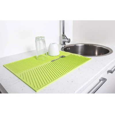Tapete de secagem de pratos de silicone Tapete de drenagem de proteção de bancada Esg11888