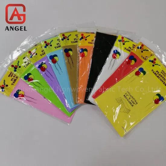 Toalha de mesa de plástico descartável para cobertura de mesa de PVC Fujian Angel