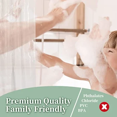 Forro de cortina de chuveiro PEVA premium transparente de plástico para acessórios de banheiro